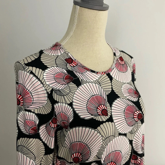 Olsen Amy Tunic Top Shell Novelty Print Round Neck Size 6 Multicolour New - Picture 2 of 12